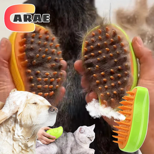 PurrfectGroom 3-in-1 Electric Pet Brush: Clean, Massage & De-Shed for Cats & Dogs